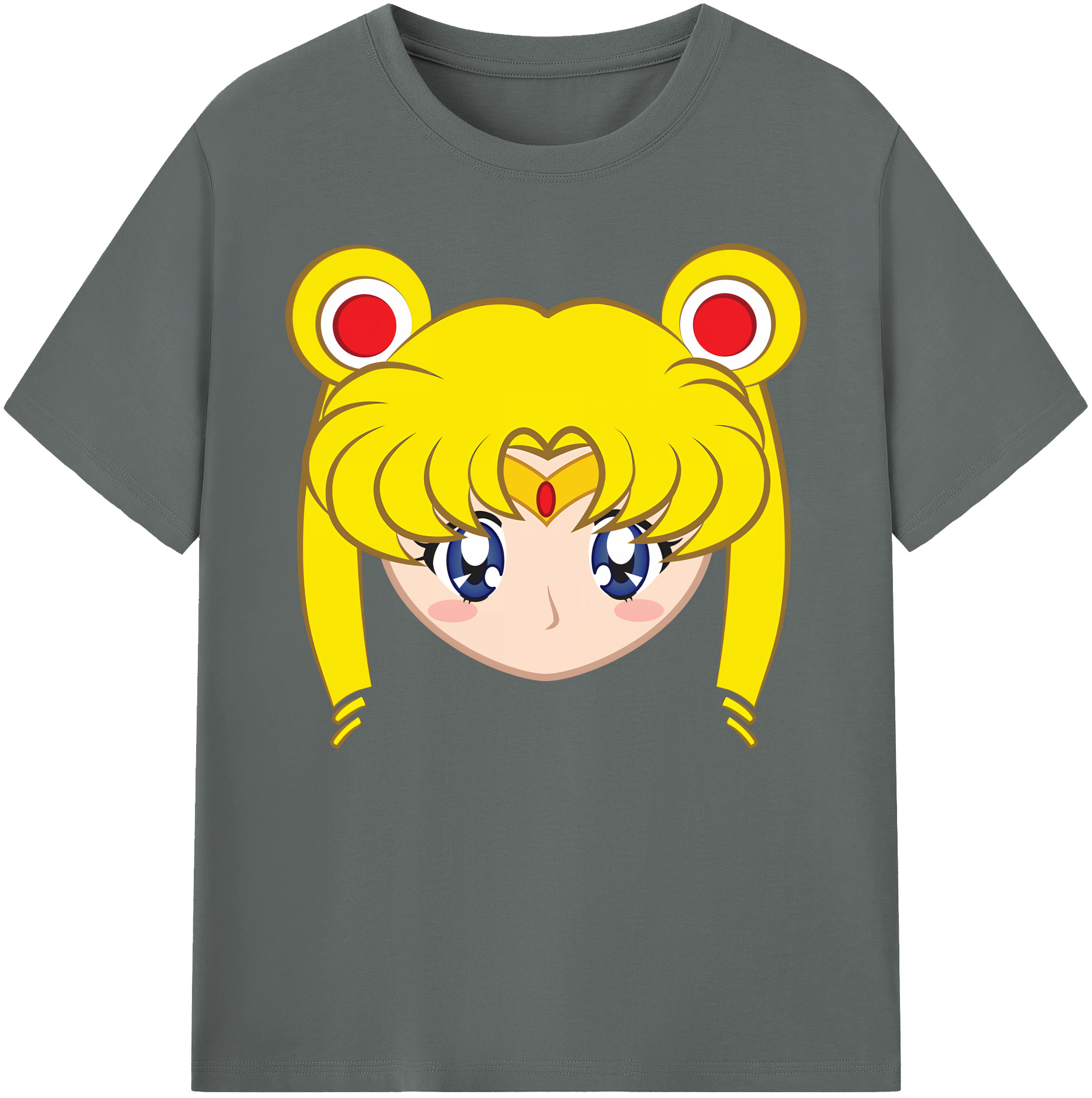 （画像用） 美少女戦士セーラームーン 月野 うさぎ つきの うさぎ Sailor Moon Tsukino Usagi 綿100％ メンズ半袖Tシャツ｜肌触りやわらか＆通気性
